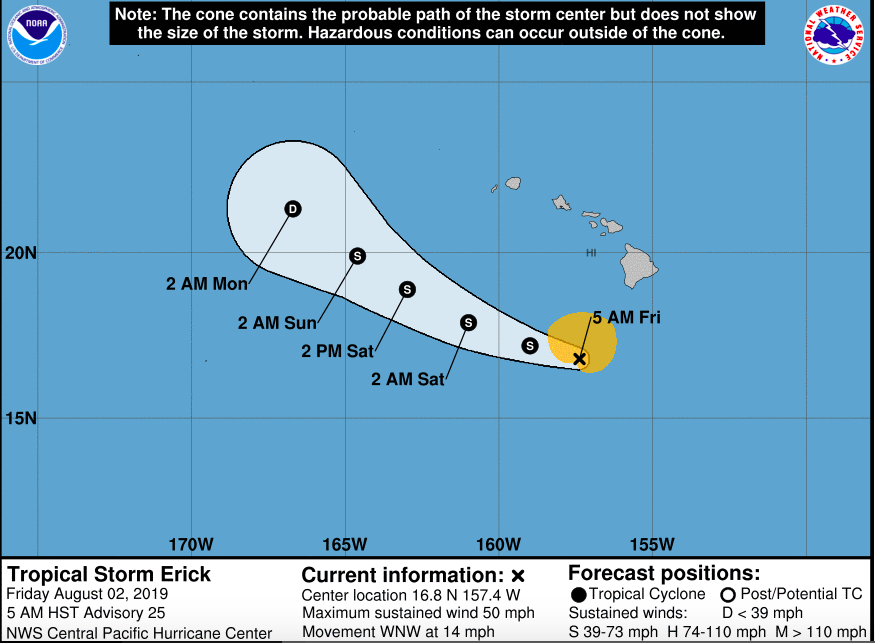 Tropical storm cancels Wailuku First Friday; Erick and Flossie updates